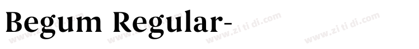 Begum Regular字体转换